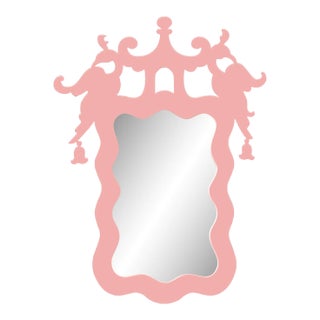 Fleur Home x Aldous Bertram Rococo Mirror in Pink Punch, 22x30 For Sale