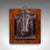 This is an antique mounted horse bust. An English, cast iron and mahogany coat, crop or helmet tack hook, dating to the...