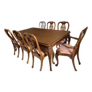 1980s Hickory White Dining Set of 12 For Sale