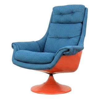 Mid Century Swivel Lounge Chair For Sale