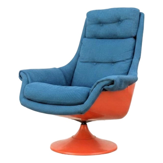 Mid Century Swivel Lounge Chair For Sale