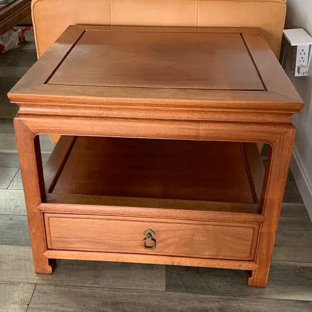 1960s Vintage Solid Rosewood Chinese End Tables For Sale - Image 12 of 12