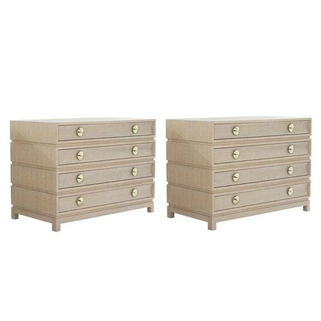 Stacked Dressers in Limed Oak - a Pair For Sale - Image 12 of 12