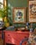 A lush, heavily-impastoed floral still life by Mary Beich (American/French, 1917–2002), signed “Beich” lower right in a...