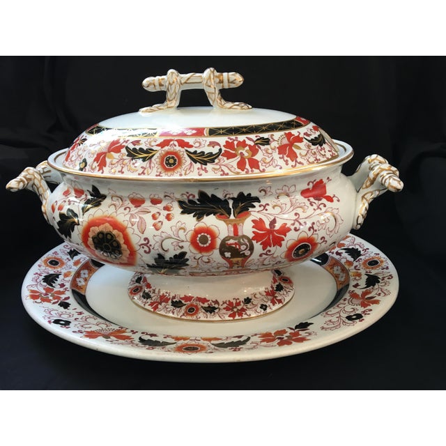 19th C. Ashworth Soup Tureen & Underplate Chairish