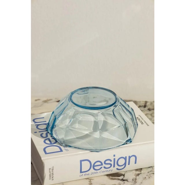 Glass Vintage Colourful Faceted Glass Bowls Set of Three For Sale - Image 7 of 12