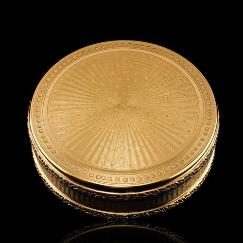 Antique French Silver Gilt Vermeil Circular Box, 1900s For Sale - Image 14 of 18
