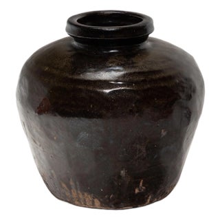 Chinese Glazed Wine Jar, C. 1900 For Sale