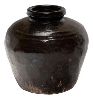 Chinese Glazed Wine Jar, C. 1900