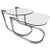 DIA - Design Institute America Modern Chrome and Glass Nesting Tables by Design Institute of America - a Pair For Sale - Image 4 of 10