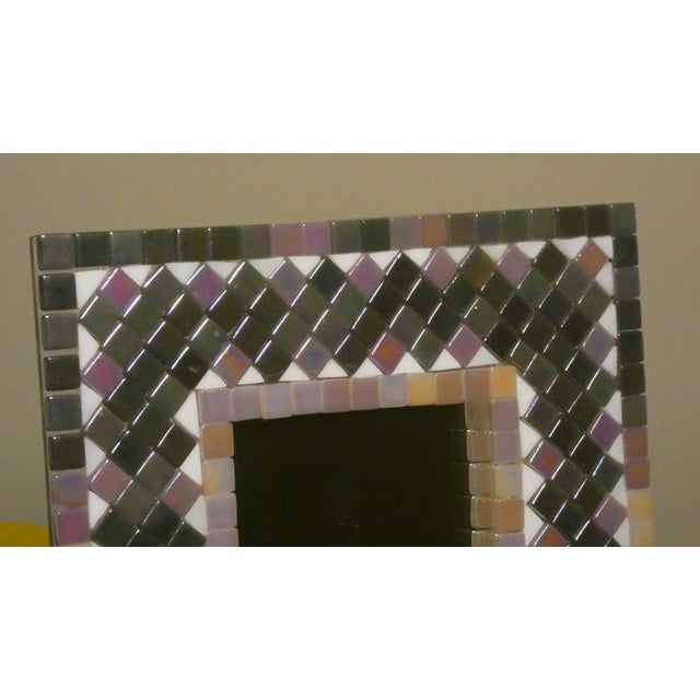 Table Mirror and Crystal Mosaic Photo Frame by Vetreria Darte, Italy, 1990s For Sale - Image 6 of 8