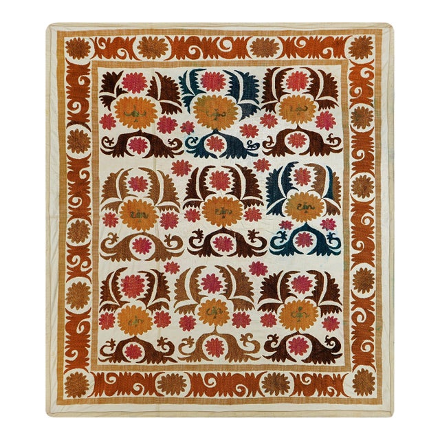 Flower Suzani Tapestry - Wall Decor For Sale