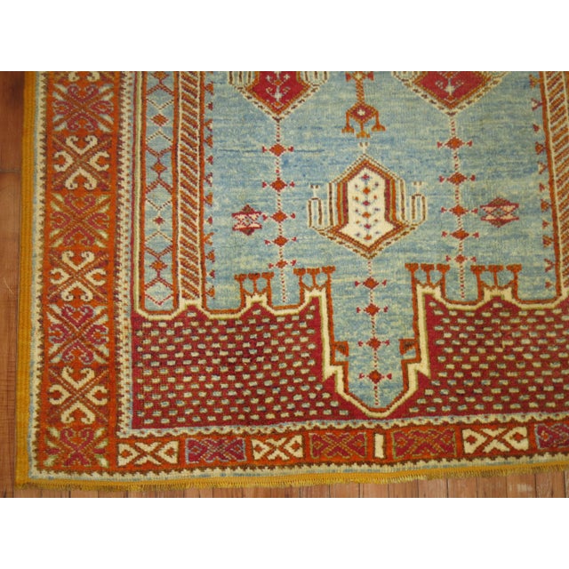 Vintage Sky Blue Moroccan Rug For Sale - Image 16 of 18