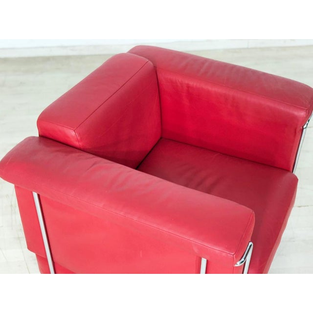 Carat Club Chair in Red Leather from Züco For Sale - Image 9 of 13