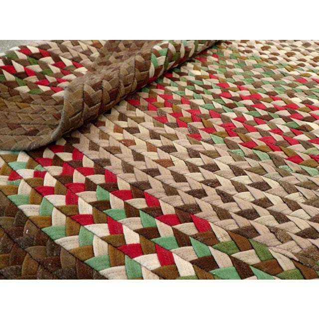 Galerie Shabab Collection Oval Mid-20th Century Handmade American Braided Room Size Carpet For Sale - Image 10 of 10