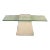 Mid Century Brutalist Faux Stone and Glass Top Console For Sale