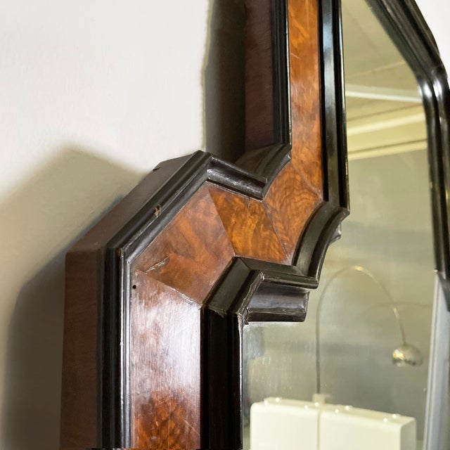 Art Deco Italian Wall Mirror in Wood, 1930s For Sale - Image 10 of 16