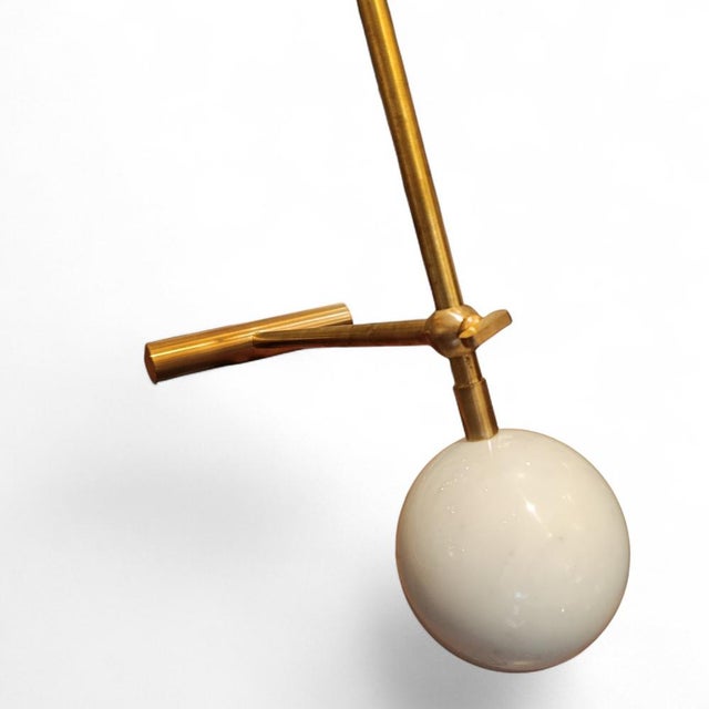 Gold Small Yellow Thunderball Lamp from Stilnovo, 1970s For Sale - Image 8 of 10