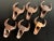 Brown Vintage 1950's Water Buffalo / Bull Head Carved Wood Napkin Rings - Set of 6 For Sale - Image 8 of 9