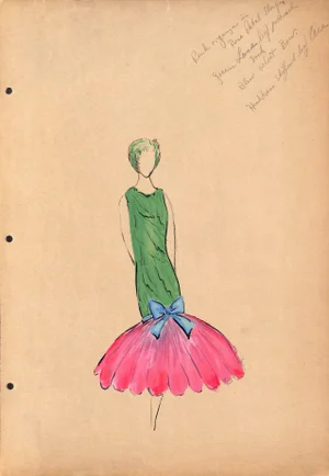 Lanvin of Paris Original Circa 1950s Advertising Watercolor Artwork
