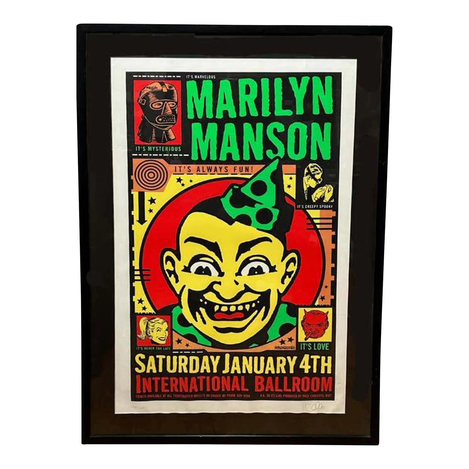 Marilyn Manson Punk Rock Concert Poster | Chairish