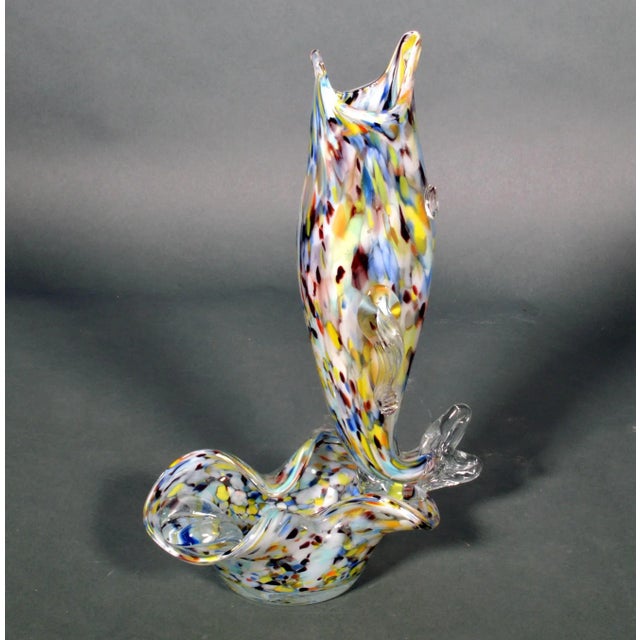 Italian 1960s Italian Murano End of Day Fish Sculpture Ashtray For Sale - Image 3 of 5