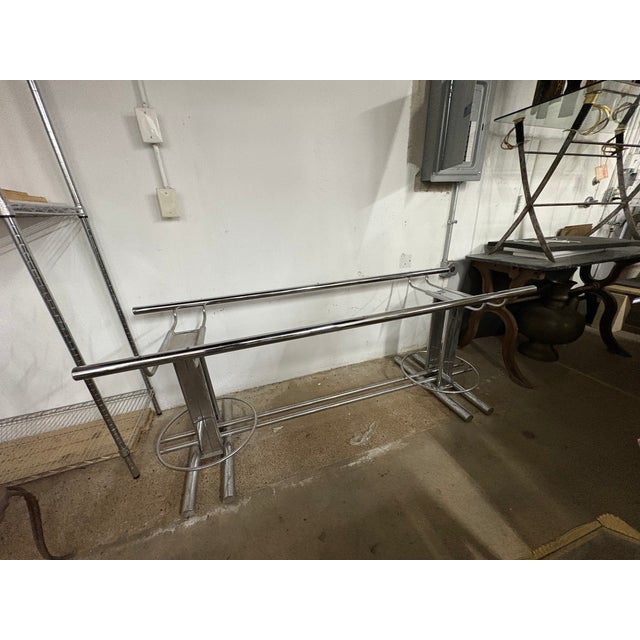 1960s Italian Modern Chrome Dining Table Base Designed by Romeo Rega For Sale In Houston - Image 6 of 16