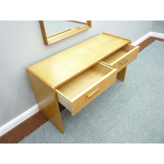 WK Möbel Vintage Dressing Table with Wall Mirror by Arno Lambrecht for WKS Möbel, 1962, Set of 2 For Sale - Image 4 of 11