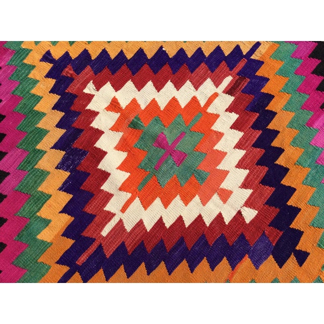 Vintage Bohemian Kilim - 60" X 110" For Sale In Raleigh - Image 6 of 13