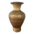 Carved Gold Painted Terra Cotta Vase For Sale