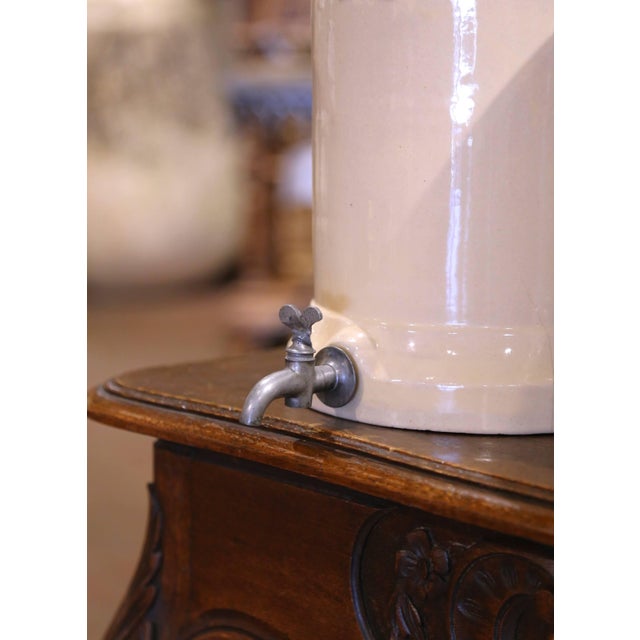 French Set of 2 French Apothecary Pasteur Water Filters in Cream Glaze, 19th Century For Sale - Image 3 of 12