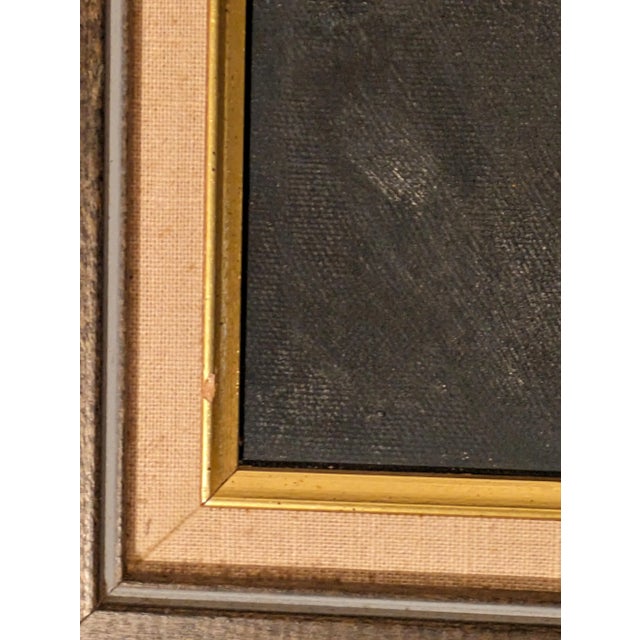 This very dramatic farm scene features grey tones and bright vibrant yellows, oranges, and reds. The barns are positioned...