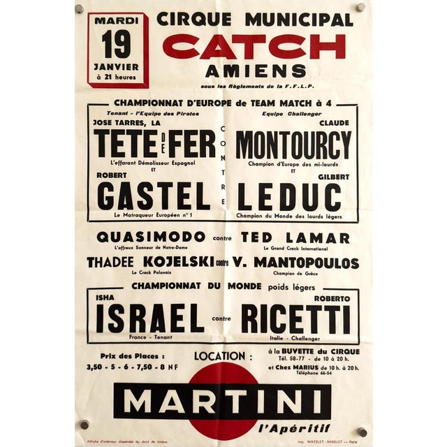 Catch Amiens 1960 Original Wrestling Poster For Sale - Image 9 of 9