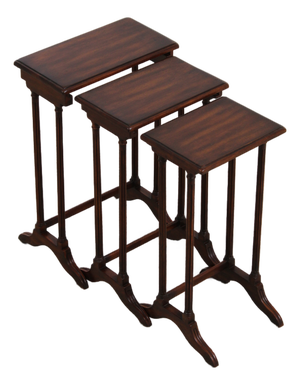 Theodore Alexander Set of 3 Mahogany Nesting Tables
