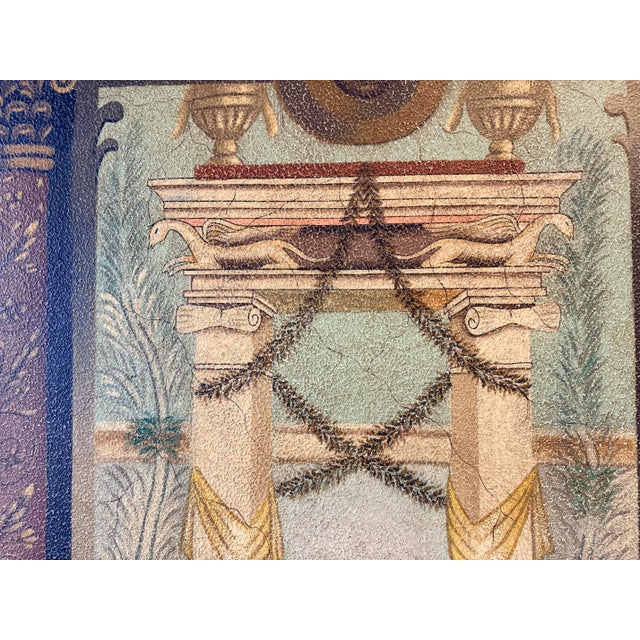 Maitland - Smith Maitland-Smith Hand-Painted Neoclassical Trompe L’Oeil Wall Panel Painting For Sale - Image 4 of 5