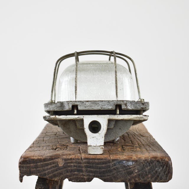 Industrial Industrial Prismatic Bulkhead Wall Light, 1960s For Sale - Image 3 of 7
