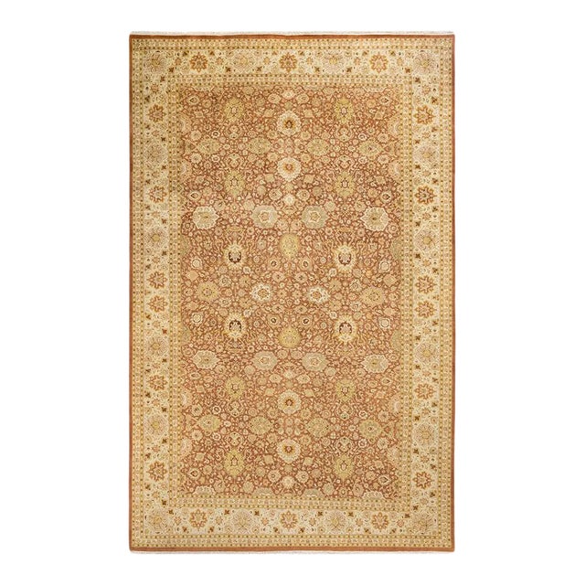 Mogul Collection Hand-Knotted Area Rug - Brown 8' 4" x 13' 1" For Sale