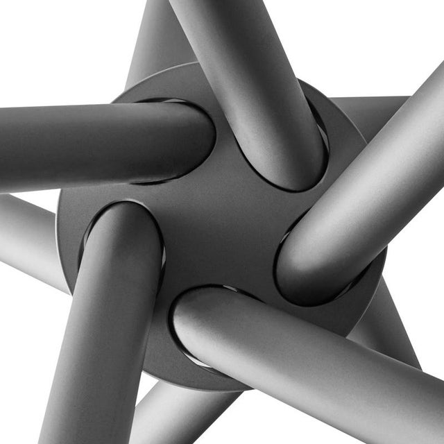 Hector Dining Table 140 with Light Concrete Top and Steel Legs by Eberhart Furniture For Sale - Image 9 of 18