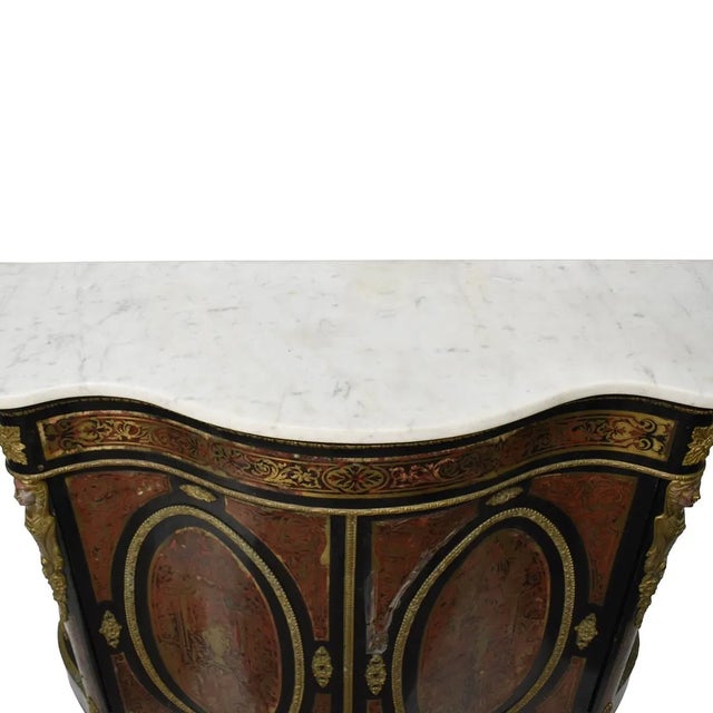 Antique French Style Marble Top Two Door Cupboard For Sale In West Palm - Image 6 of 9