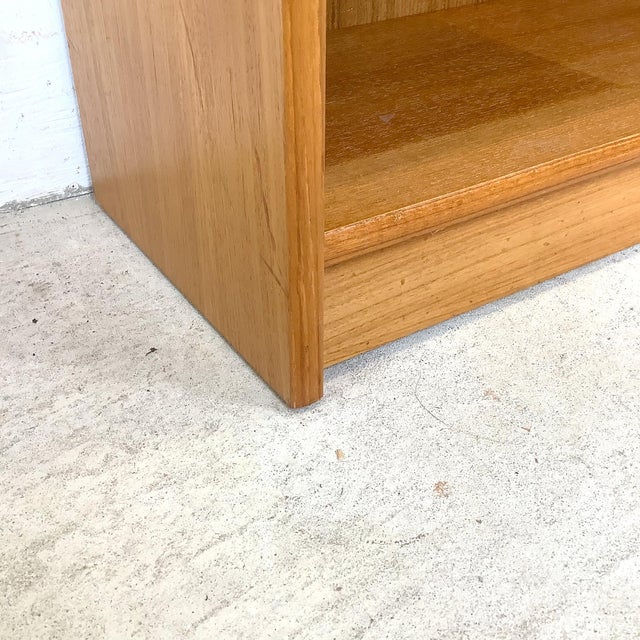 Scandinavian Modern Teak Open Bookcase Display Shelving Unit For Sale - Image 15 of 17