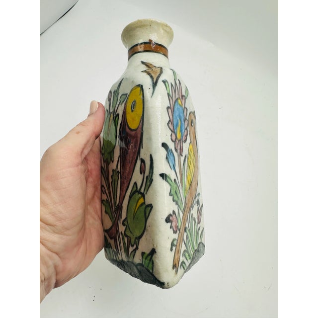 Ceramic Vintage Italian Three Sided Vase For Sale - Image 7 of 8