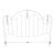 Victorian Style White Iron and Brass Twin Bed Headboard For Sale