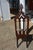 Vintage Pair Gothic Revival Carved Cathedral Arches Dark Wood Hall / Side Chairs W/ Cushions For Sale - Image 16 of 18