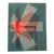 Benjamin Ben Frazier Cunningham (1925-1975) Painting Oil on Canvas Board 1952 “Scarlet” Op Art Hard Edge Mid Century 16”x20” For Sale