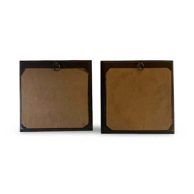 19th Century Neoclassical Miniature Painting Pair in Original Ebonized Frames & Glass, Circa 1850, Paris For Sale - Image 11 of 12