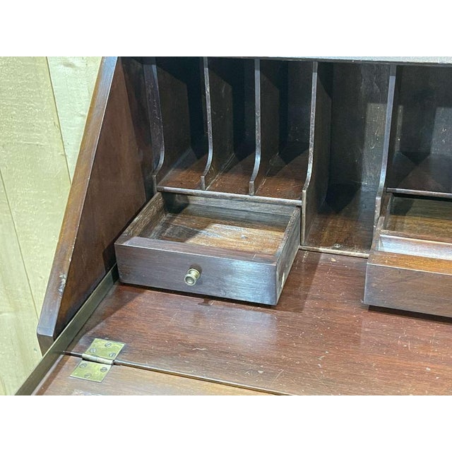 Vintage English Donkey Secretaire in Mahogany, 1930s For Sale - Image 11 of 17