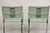 Mid-Century Modern Late 20th Century Italian Modern Naos Italy Teal Blue Leather Chrome "Corset" Arm Chairs - A Pair For Sale - Image 3 of 12