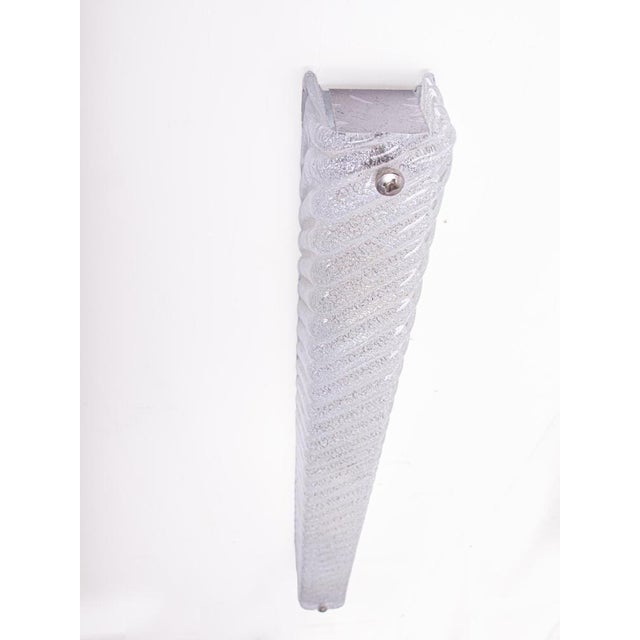 Metal Large Frosted Murano Glass Mirror Wall Sconces from Eglo, Austria, 1960, Set of 2 For Sale - Image 7 of 11