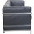 Vintage LC2/3 Three-Seater Sofa in Black Pelle Leather by Le Corbusier, 2000s For Sale - Image 3 of 18
