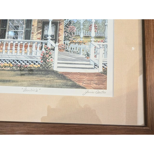 Framed Cottage Porch Limited Release Watercolor Print For Sale - Image 4 of 12